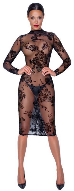 Dress flock print L