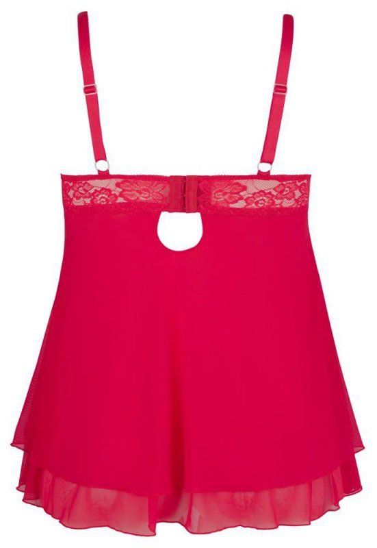 Czerwona sexy koszulka babydoll  Cottelli XL