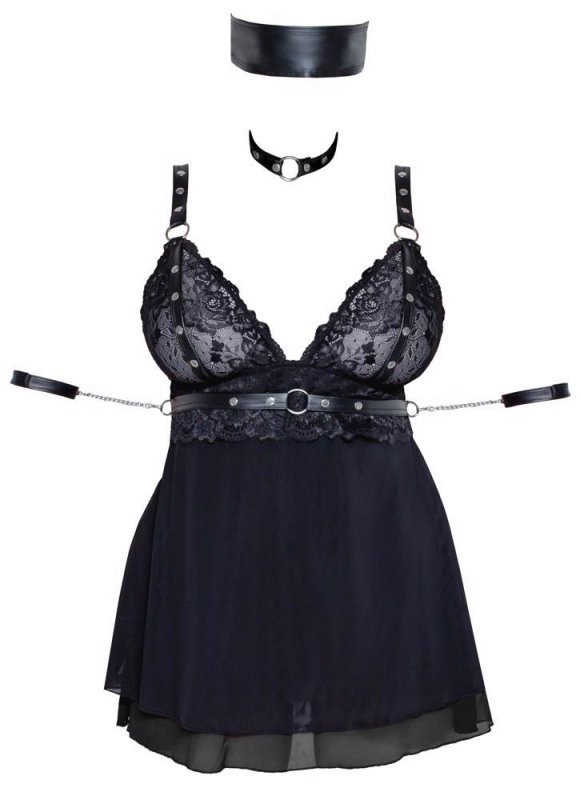 Seksowna koronkowa koszulka babydoll Cottelli XL