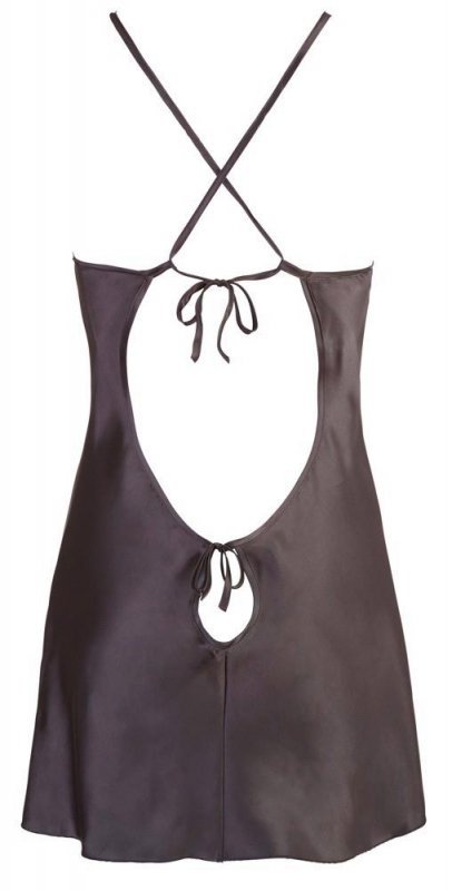Satynowa sexy koszlka babydoll czarna Cottelli L
