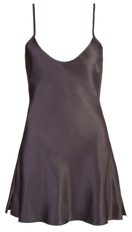 Satynowa sexy koszlka babydoll czarna Cottelli XL