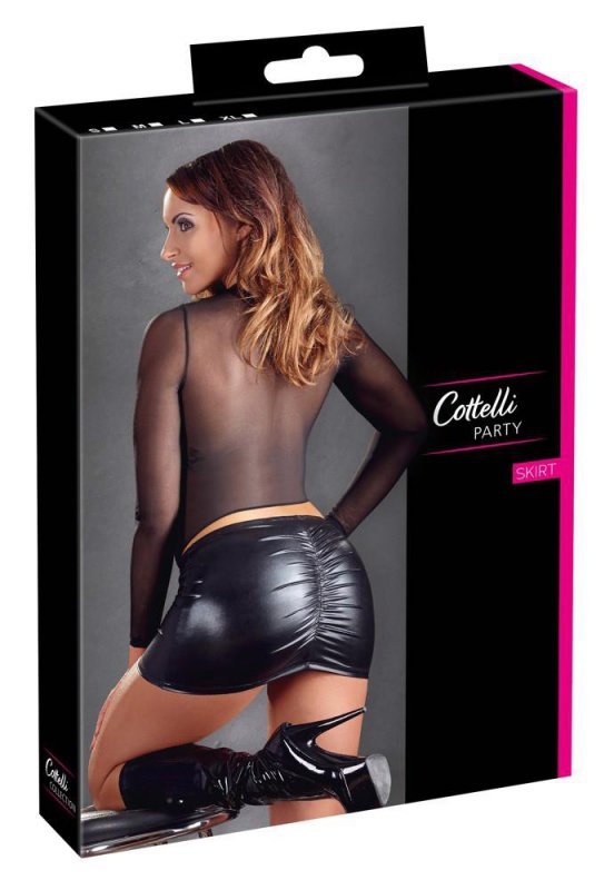 Sexy spódniczka mini bdsm połysk Cottelli L