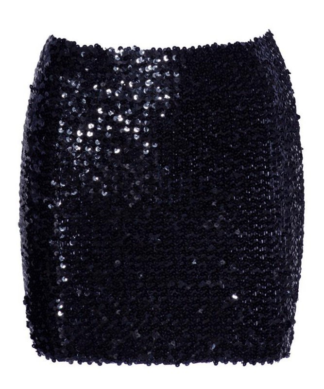 Spódniczka mini cekinowa czarna  Cottelli XL