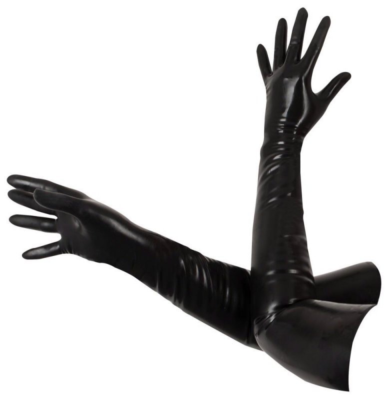 Latex gloves lateksowe czarne rękawiczki M