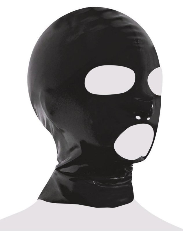 latex mask, czarna lateksowa maska, maska z latexu, maska latex bdsm