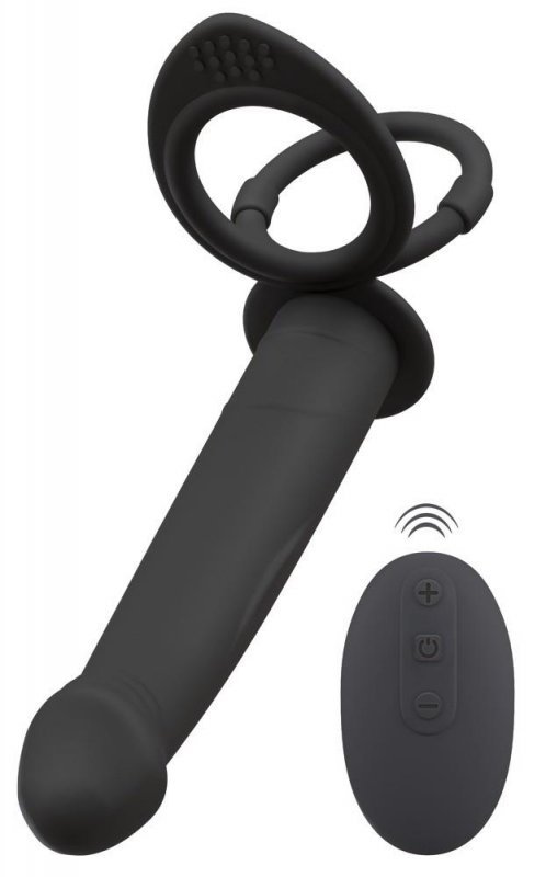 Podwójny dodatkowy penis nakładka Wibracje RC Double Fucker