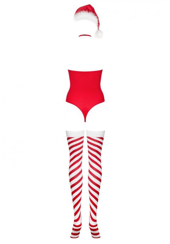 Obsessive strój mikołajki Kissmas body czerwone  XS/S