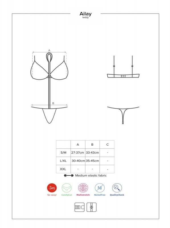Obsessive Ailay body czarne L/XL