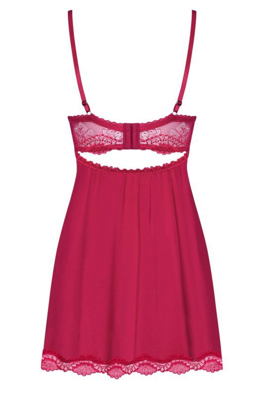 Obsessive koszulka nocna Rosalyne babydoll i stringi czerwona  S/M