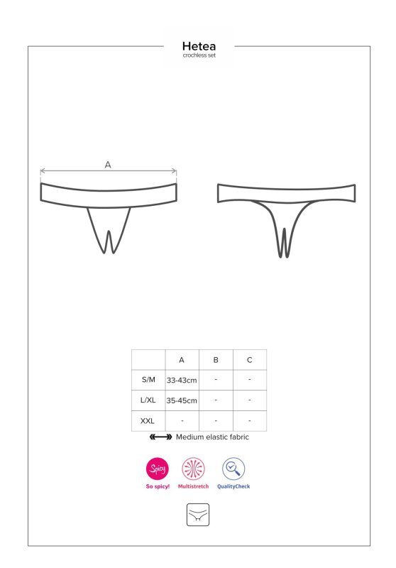 Obsessive Hetea komplet 3-częściowy czerwony L/XL