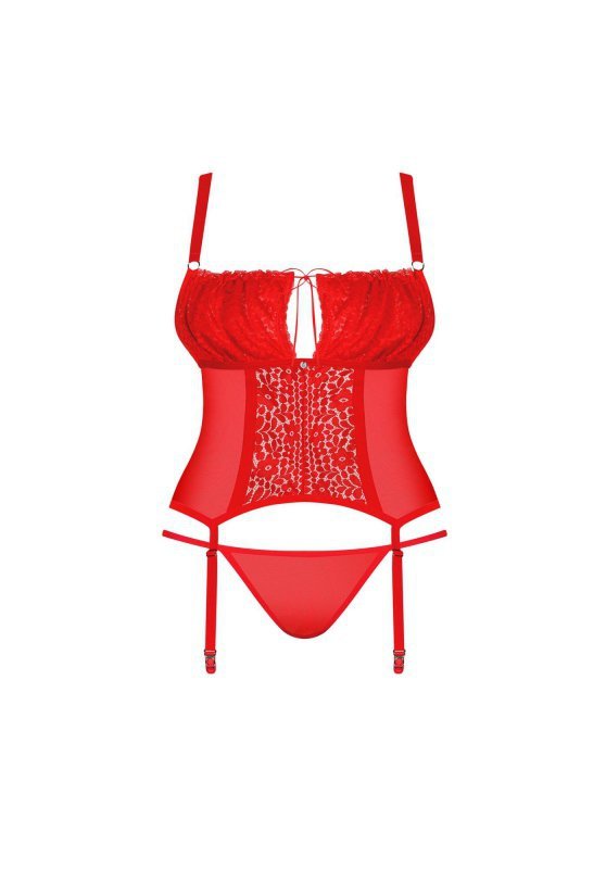 Obsessive Blossmina gorset i stringi 6XL/7XL