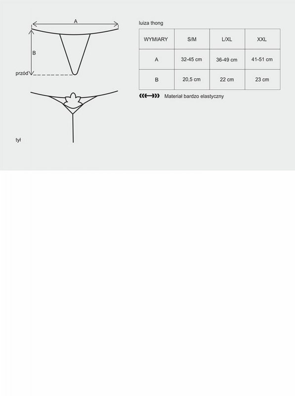 Obsessive Luiza stringi czarne  S/M