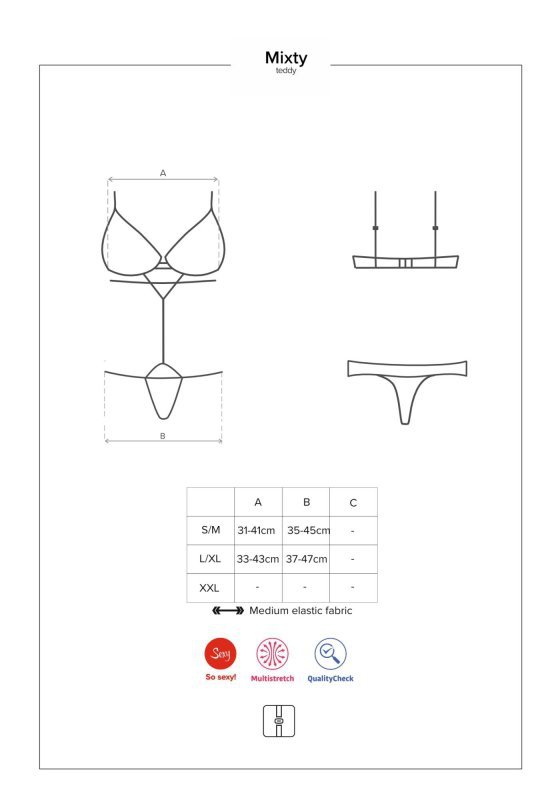 Obsessive Mixty body czarne L/XL