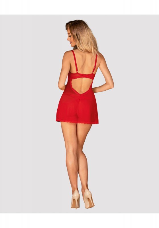 Obsessive Chilisa czerwone babydoll i stringi XL/2XL