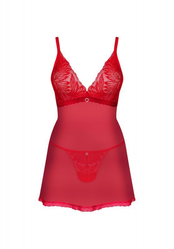 Obsessive Chilisa czerwone babydoll i stringi XL/2XL