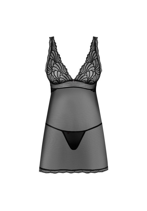 Obsessive Sweetia babydoll i stringi czarna    M/L