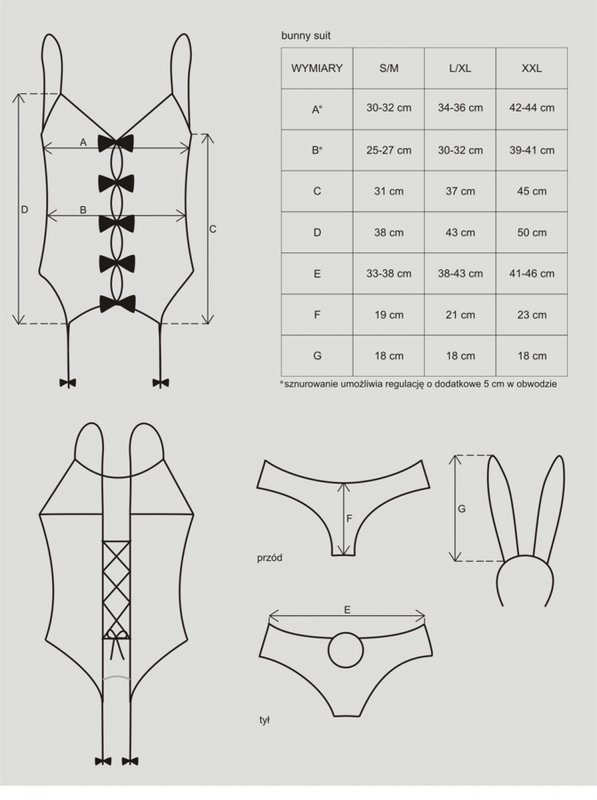 Obsessive kostium Bunny suit króliczek różowy L/XL