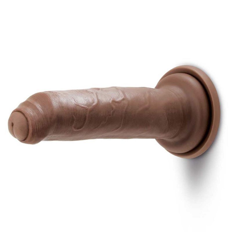 Nieobrzezany penis dildo z napletkiem 17,8 cm