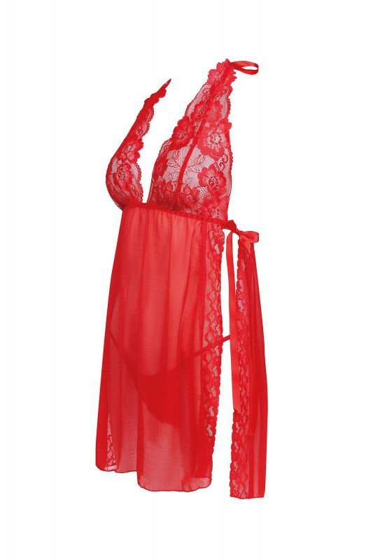 Bielizna Belinda L/XL (halka czerwona+ stringi)