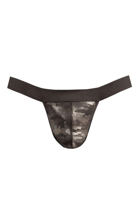 Męskie jockstrapy majtki moro khaki z odkrytymi pośladkami Electro jock strap XL