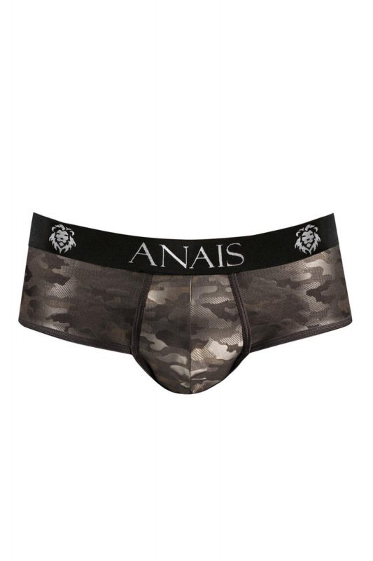 Męskie seksowne jockstrapy bokserki khaki ciemne Electro jock bikini M