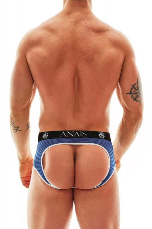 Męskie seksowne jockstrapy bokserki granatowe Naval jock bikini XXL