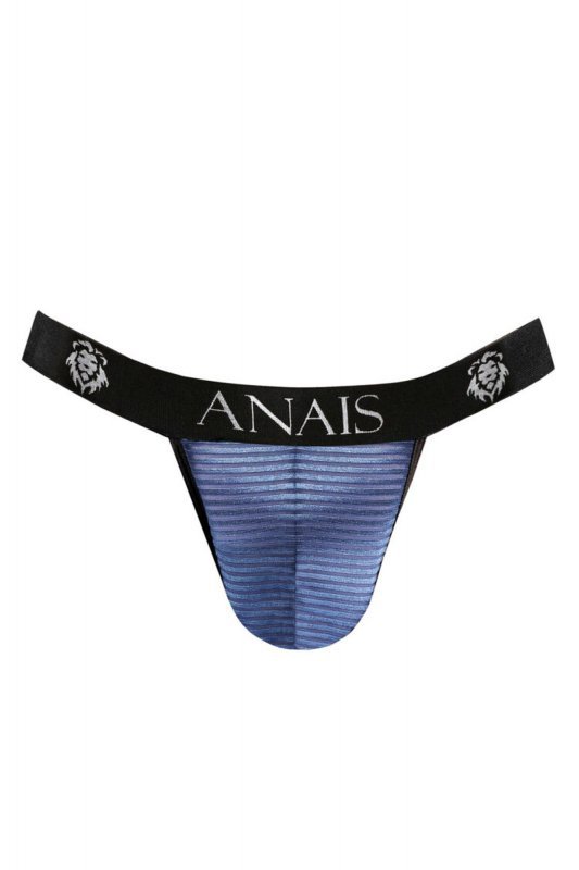 Seksowne granatowe męskie majtki jockstrapy odkryte Naval jock strap M