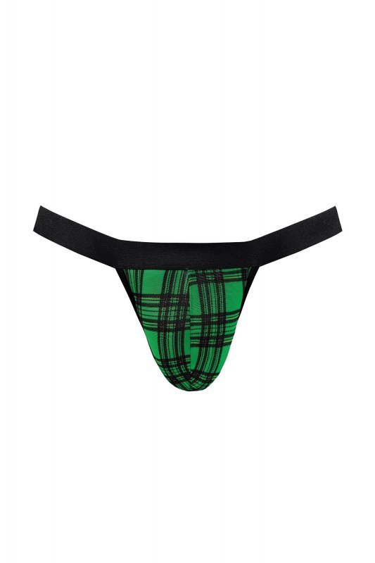 Sexy majtki męskie jockstrapy zielona krata Magic jock strap M