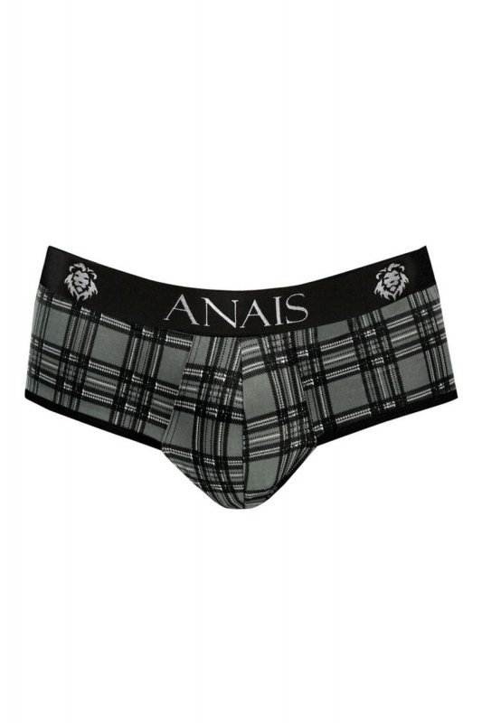 Męskie jockstrapy odkryte pośladki bokserki szara krata Balance jock strap XL