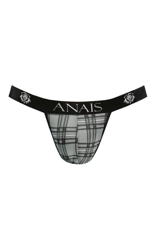 Męskie jockstrapy odkryte pośladki szara krata Balance jock strap XL