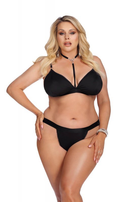 Laura set XXL+ (komplet biustonosz+stringi/set bra+thongs)