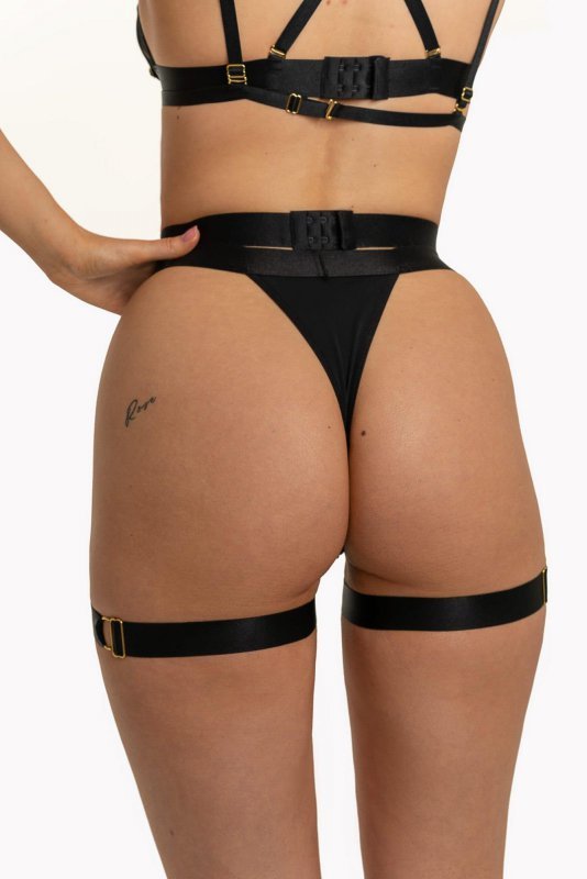 Maura set black bra+thong xxl/xxxl