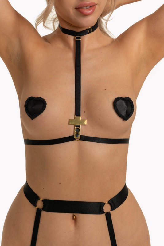 Zoey harness set bra+belt xxl/xxxl