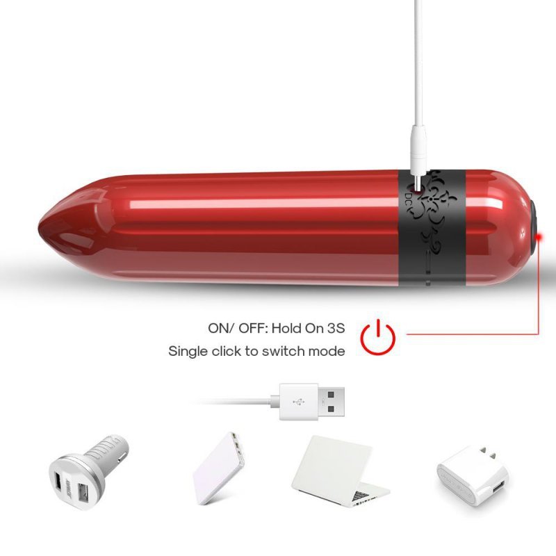 Mocny wibrator pociskowy bullet masażer czerwony