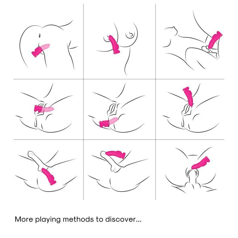 Wibrator nakładka na palec sex masażer stymulator punktu G różowy