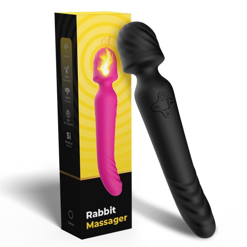 Wibrator masażer łechtaczki rożdżka wand czarna