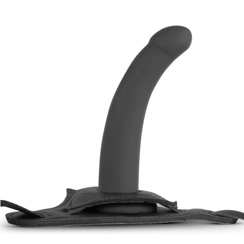 Pas Strapon sztuczny penis czarne wyprofilowane dildo dla par 13,5 cm
