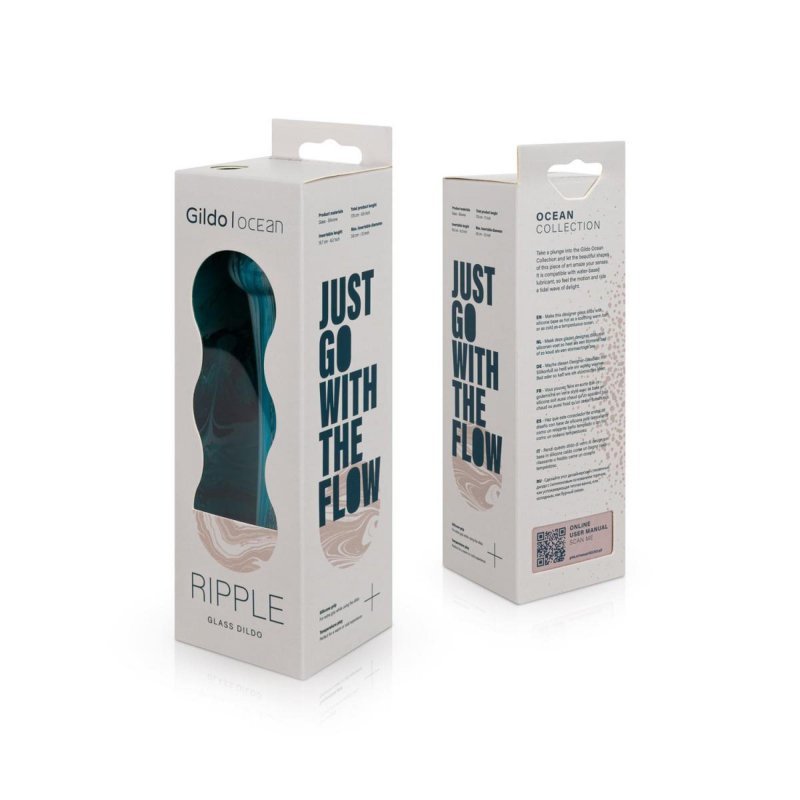 Szklane dildo gładkie analno waginalne 17 cm