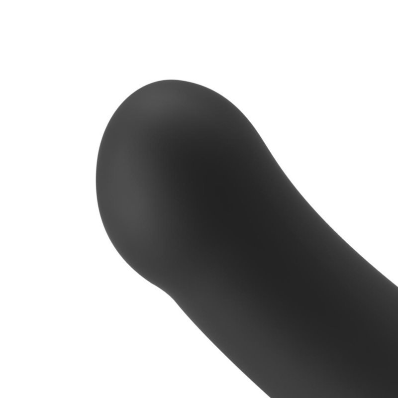 Czarne dildo do Strapon gładki penis na przyssawce 19,5 cm