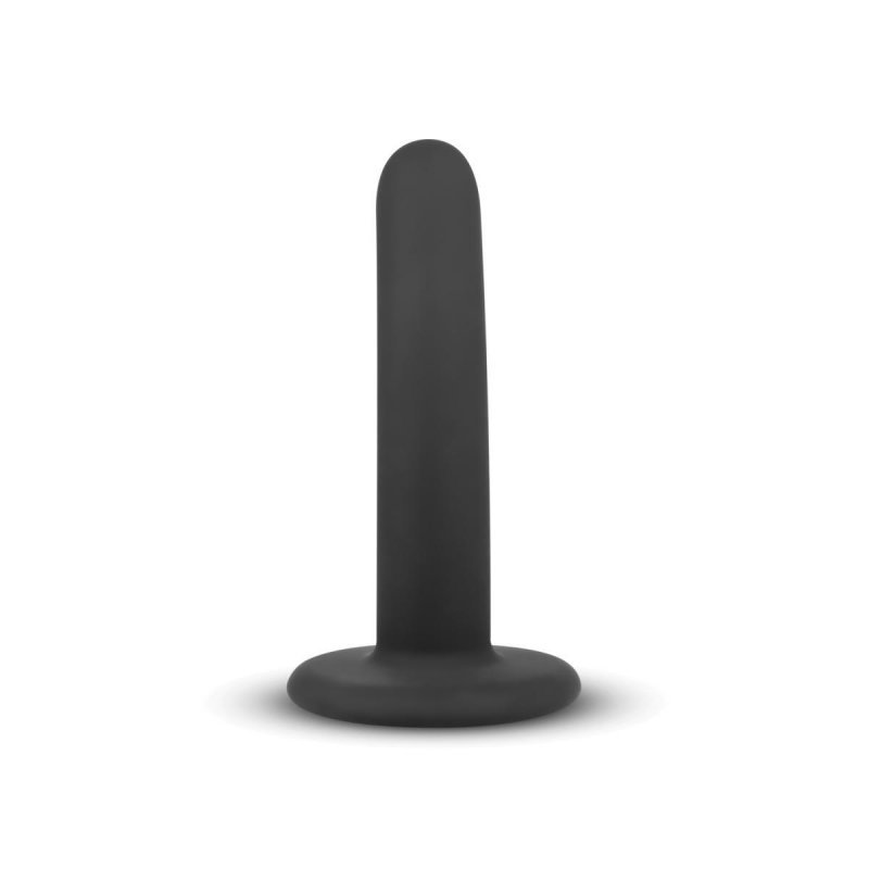 Czarne dildo do Strapon gładki penis na przyssawce 13,5 cm