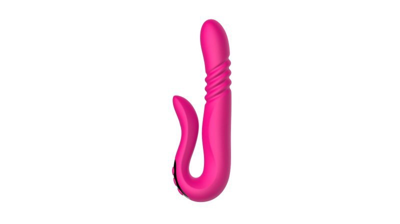 Wibrator damski Deluxe Twirling Vibrating Thruster RED