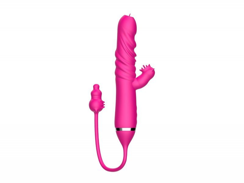 Wibrator damski potrójny Tongue licking Triple