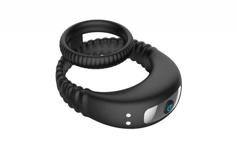 Dual ring vibrating penis ring