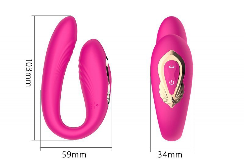 Wibrator dla par Rotating wearable dual