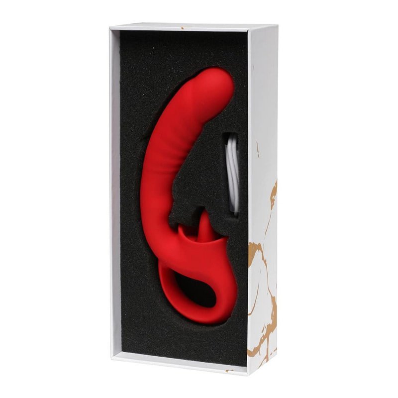 Mini wibrator do wanny do punktu G z lizaniem Rouge Velvet