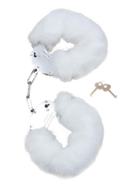Kajdanki fetish boss series- furry cuffs white