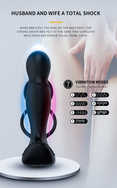 Wibrator silicone massager 7 function and heating function, black