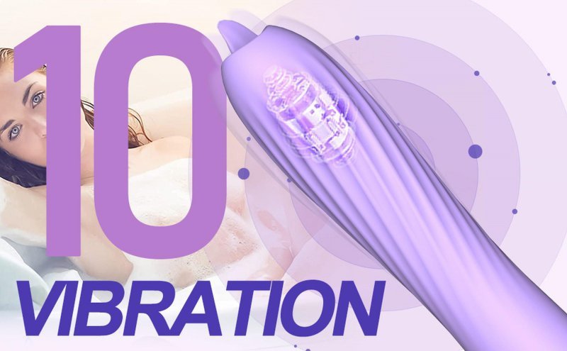 Wibrator silicone vibrator usb, 10 vibration modes, heating