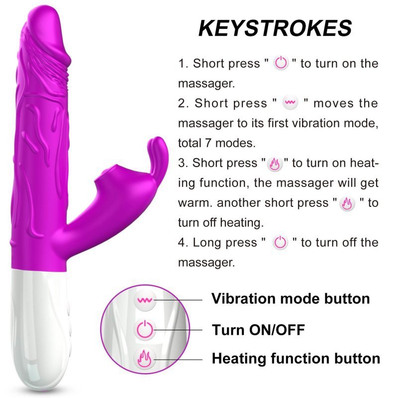 Wibrator silicon, vibrator usb, 7 vibration modes, heating