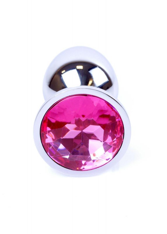 Korek analny z diamentem Jewellery Silver PLUG- Pink